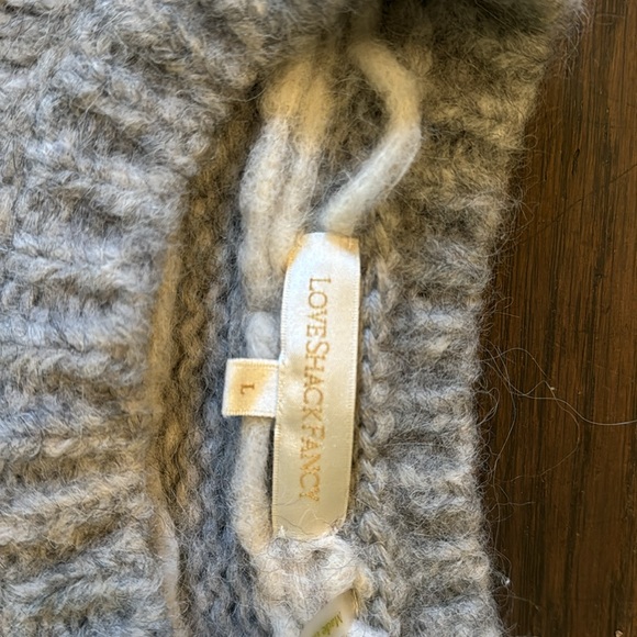 NEW LoveShackFancy Rosie Pullover in Fairy Dust Grey - Picture 4 of 6